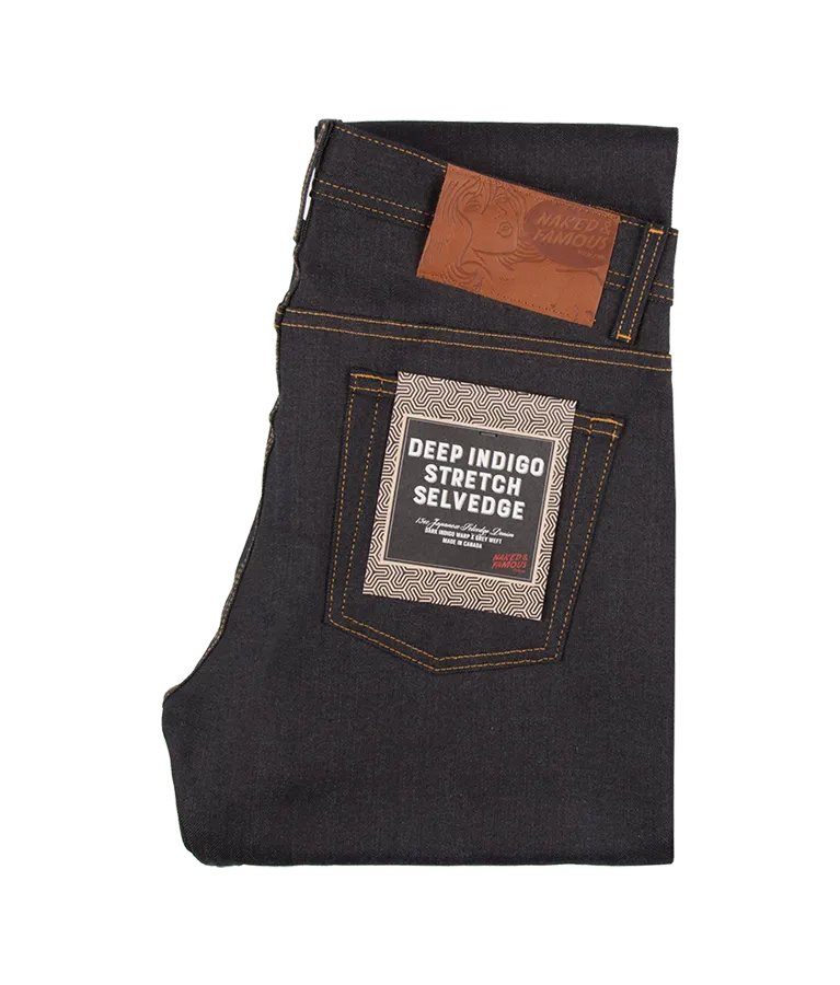 12oz - Deep Indigo Stretch Selvedge - Weird Guy