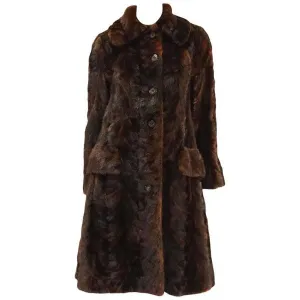 1980's Oscar de la Renta Multi Hued Brown Sable Fur Coat