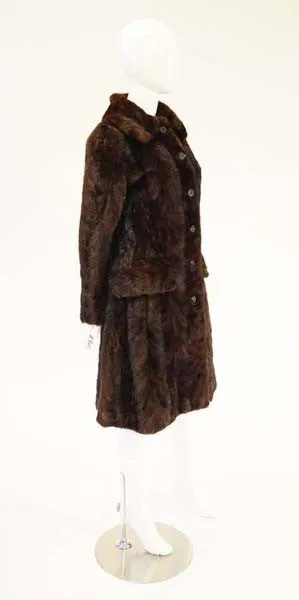 1980's Oscar de la Renta Multi Hued Brown Sable Fur Coat