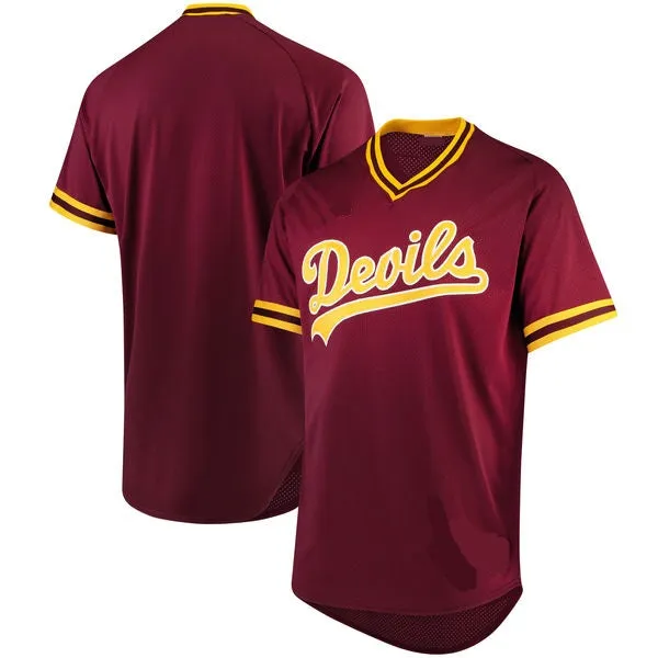 Arizona State Sun Devils Customizable White College Baseball Jersey - 2 Styles Available