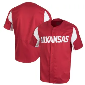 Arkansas Razorbacks Customizable College Style Baseball Jersey