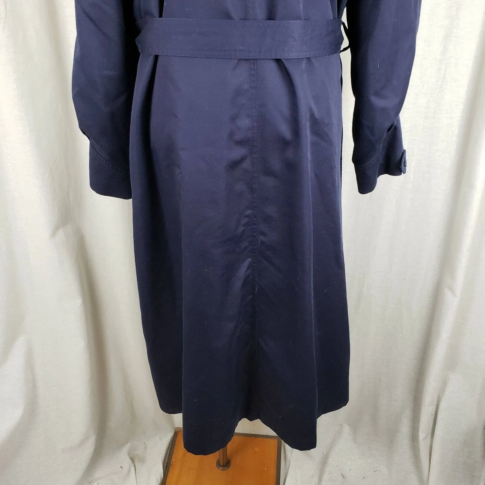 Arrivo 80s Belted Tie Cotton Trench Coat Wool Flannel Lined Womens 12 Ireland