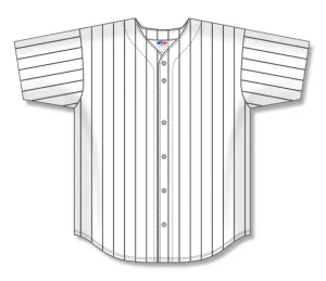 Athletic Knit (AK) Custom ZBA71-CHW6017 Chicago White Sox White with Black Pinstripes Sublimated Baseball Jersey