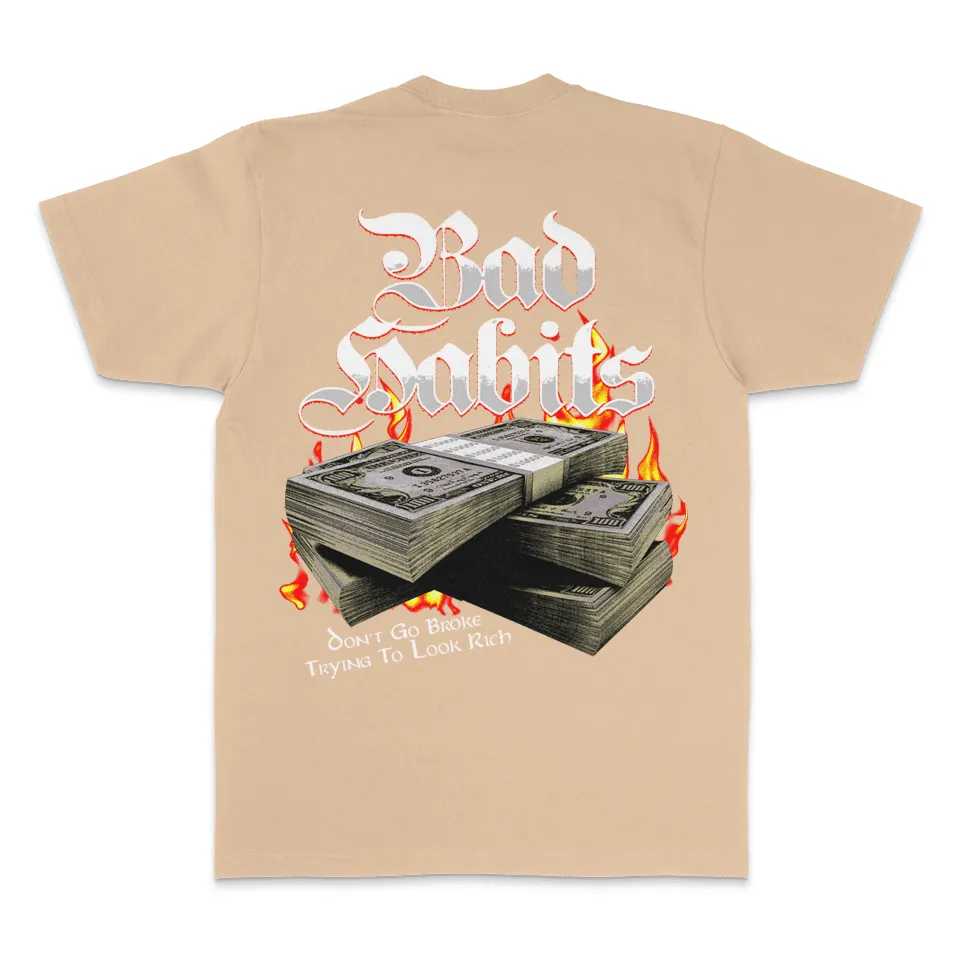 Bad Habits - Khaki T-Shirt