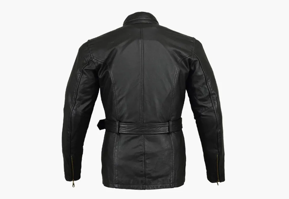 BGA Trail Master Waxed Leather Jacket Black