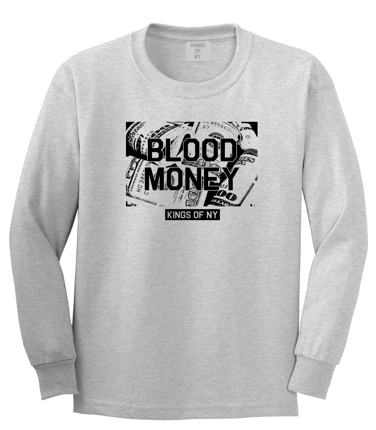 Blood Money 100s Mens Long Sleeve T-Shirt