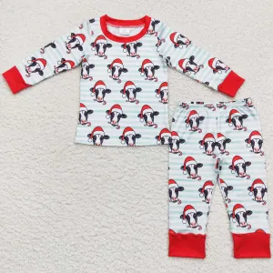 Boutique Kids Pajamas Christmas Cow Cute Boys Pajamas BLP0356