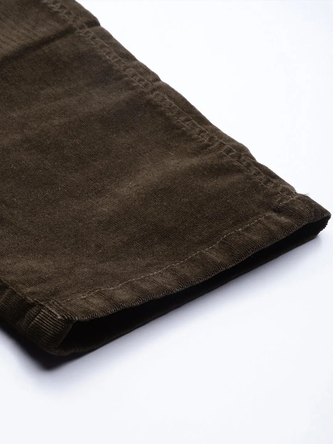 Brown Solid Ultra Slim Fit Trouser