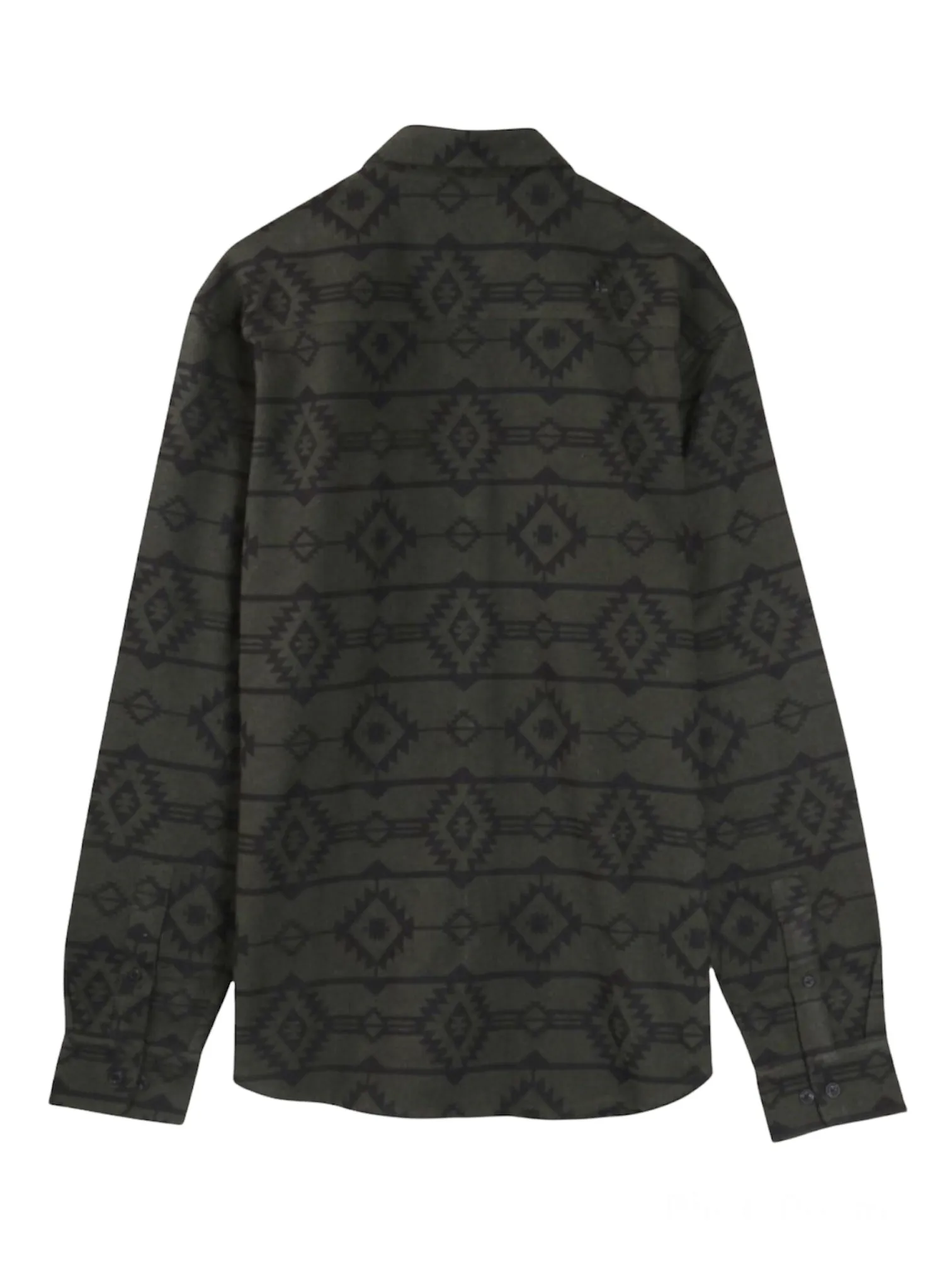 Brushed Twill Tribal Shirt - Dark Olive