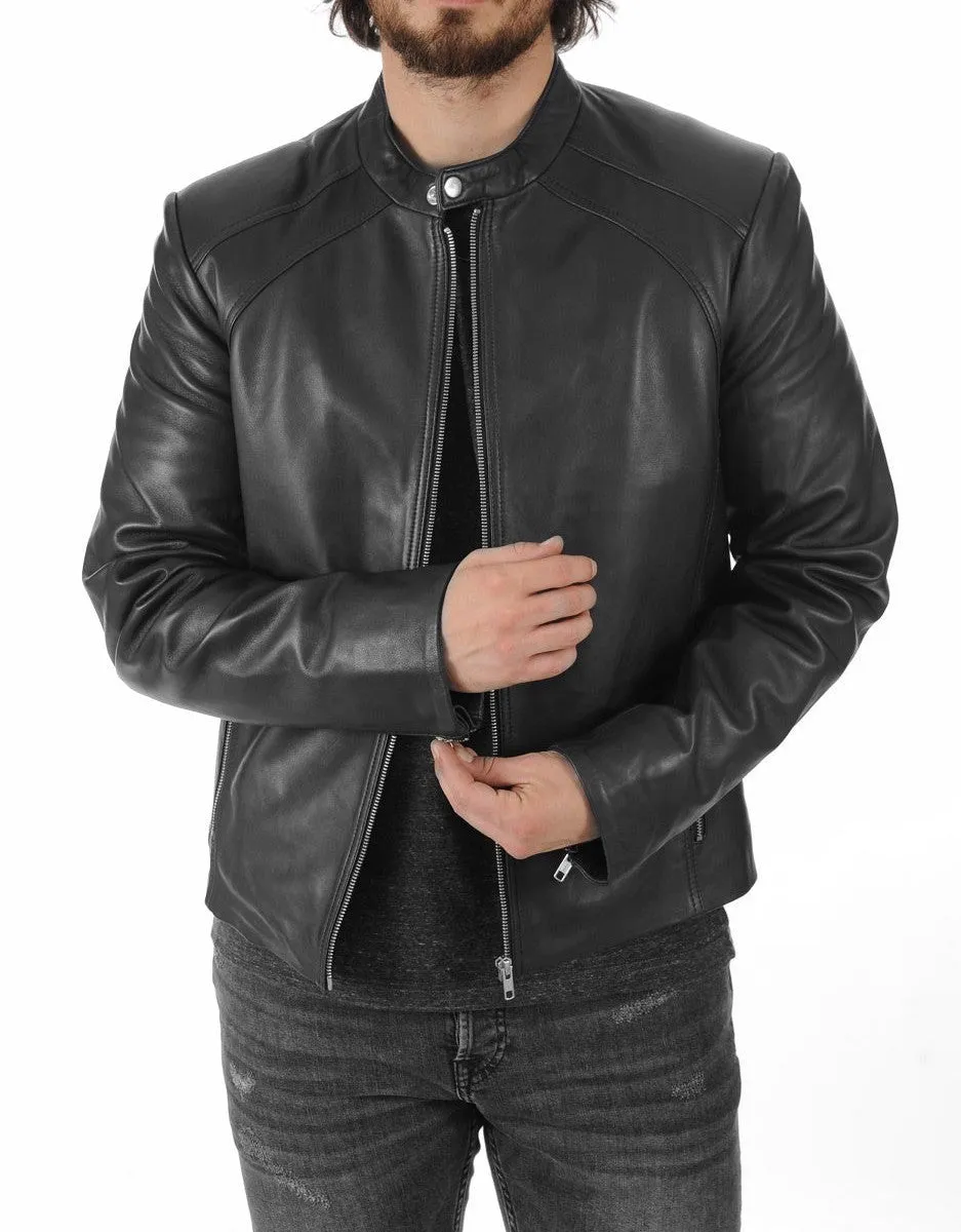 Bullet Black Leather Biker Jacket