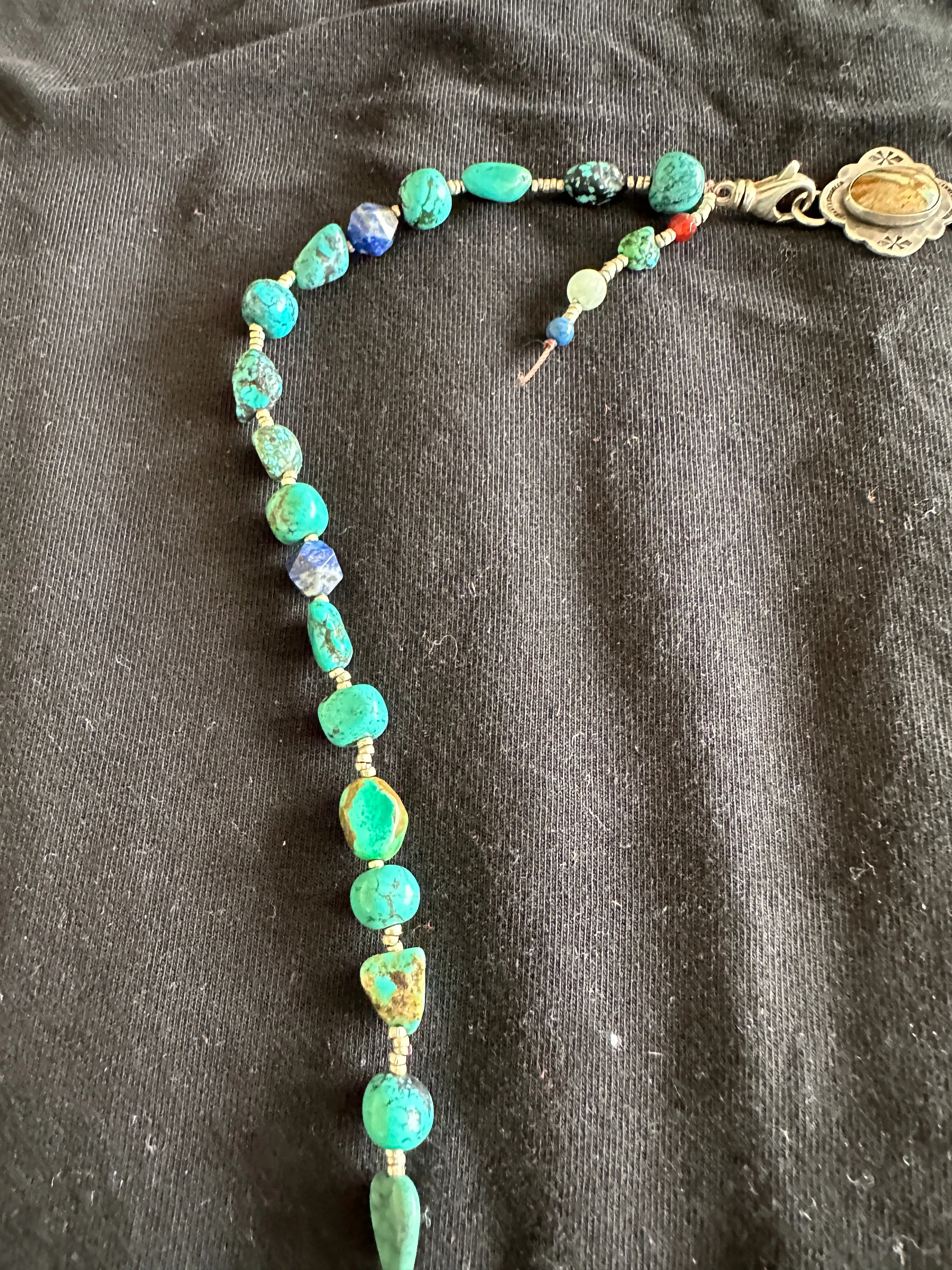 Carolyn Pollack Relios silver and turquoise nugget necklace