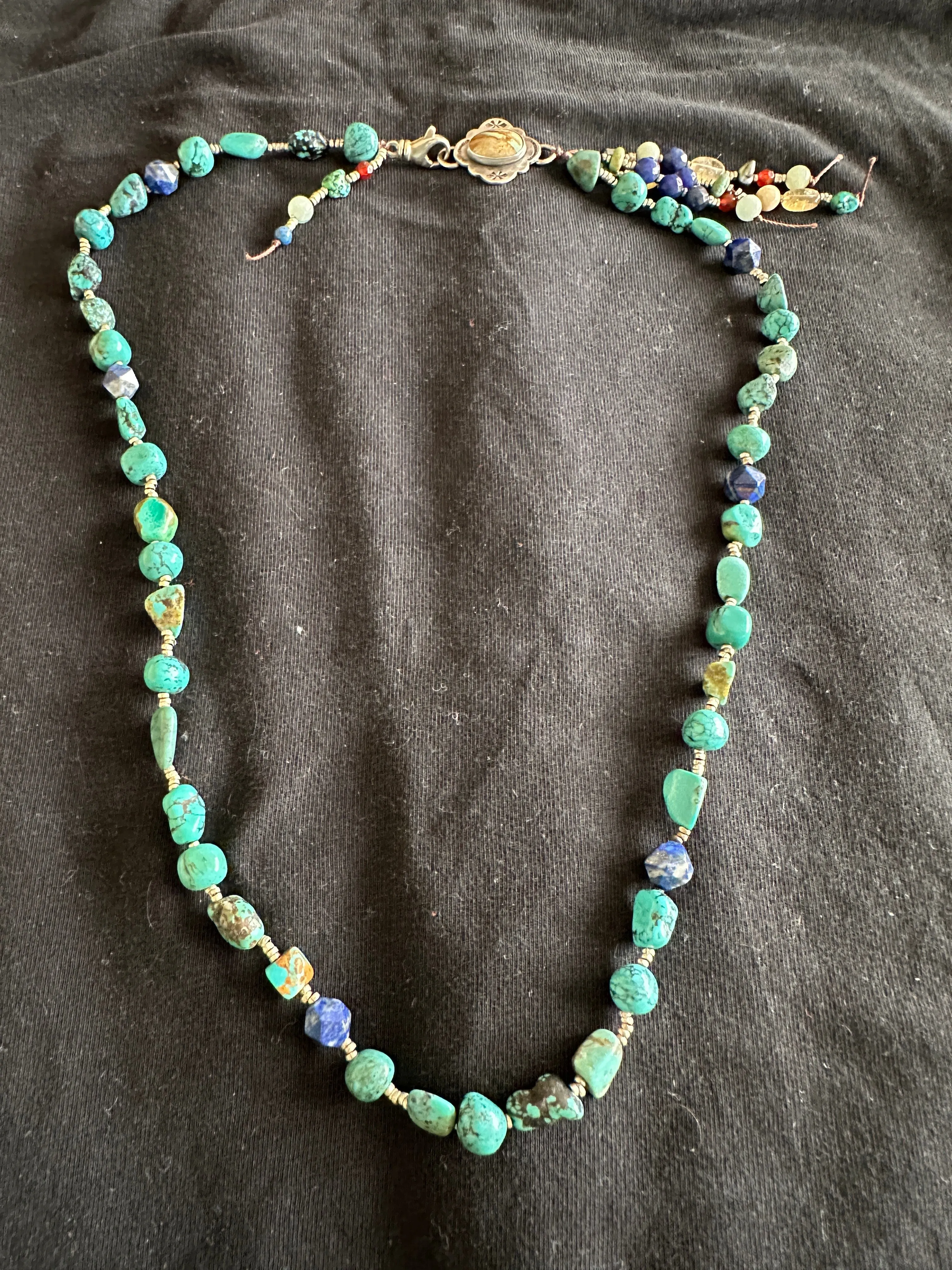 Carolyn Pollack Relios silver and turquoise nugget necklace