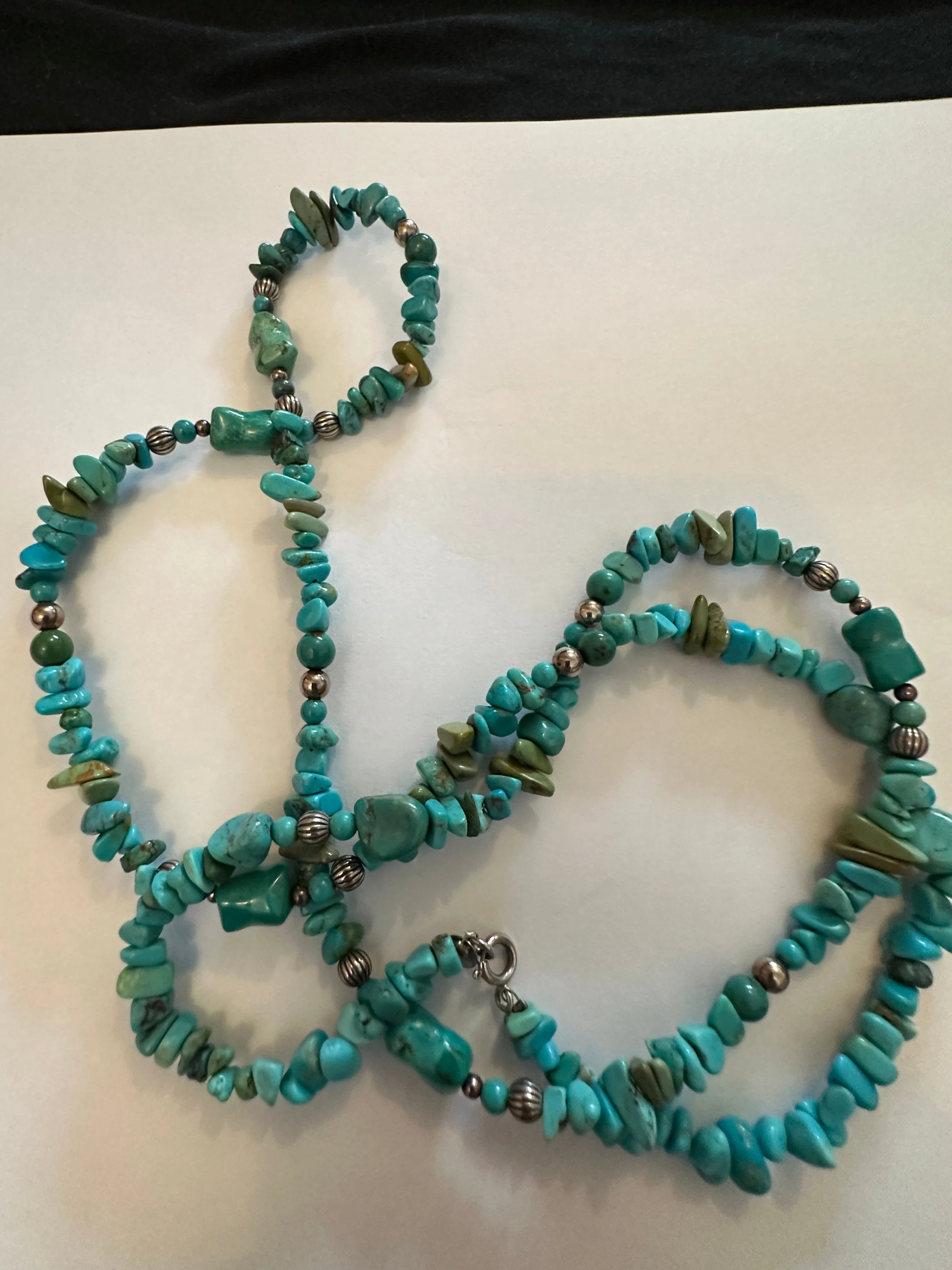 Carolyn Pollack Relios silver and turquoise nugget necklace