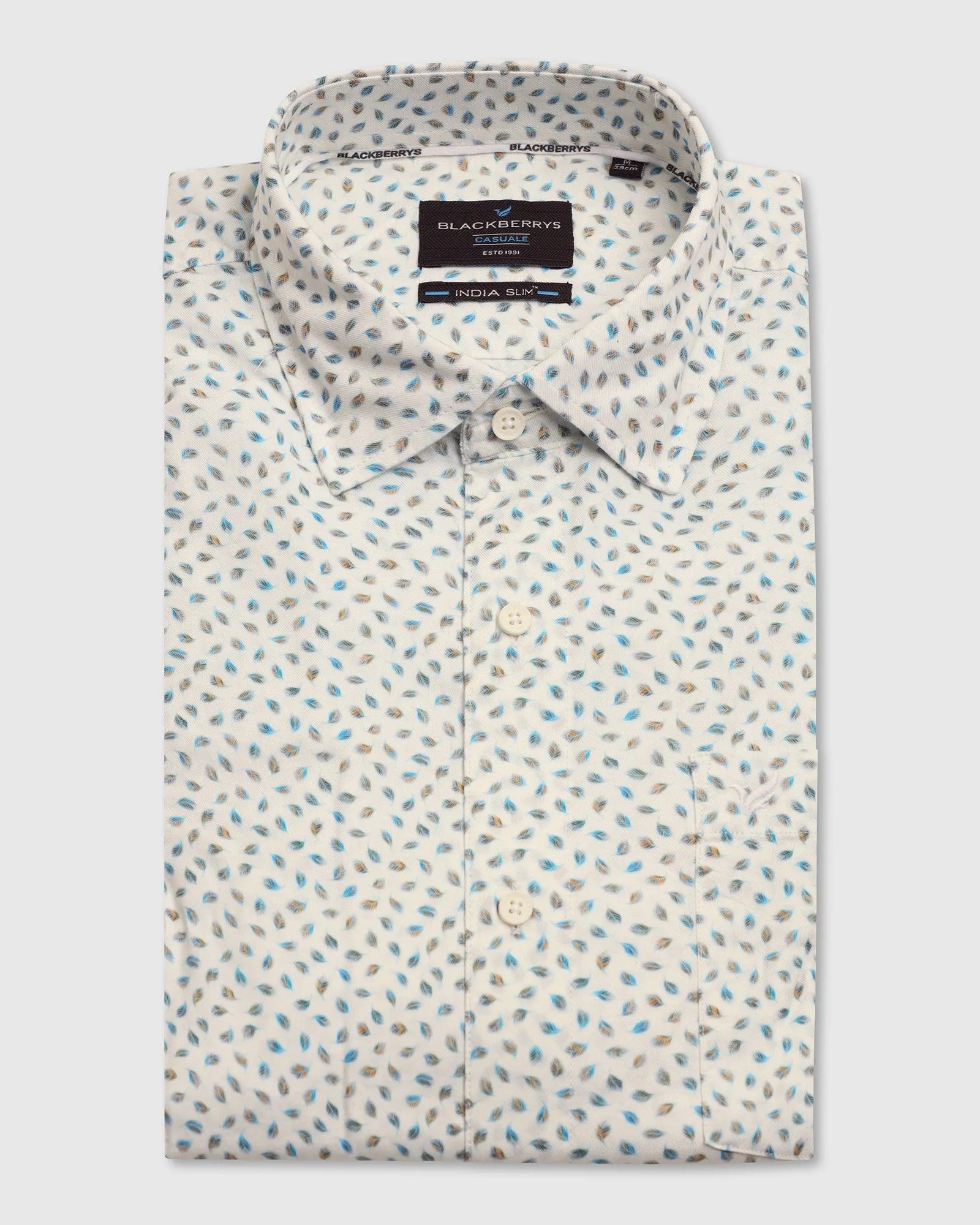 Casual White Printed Shirt - Pavic