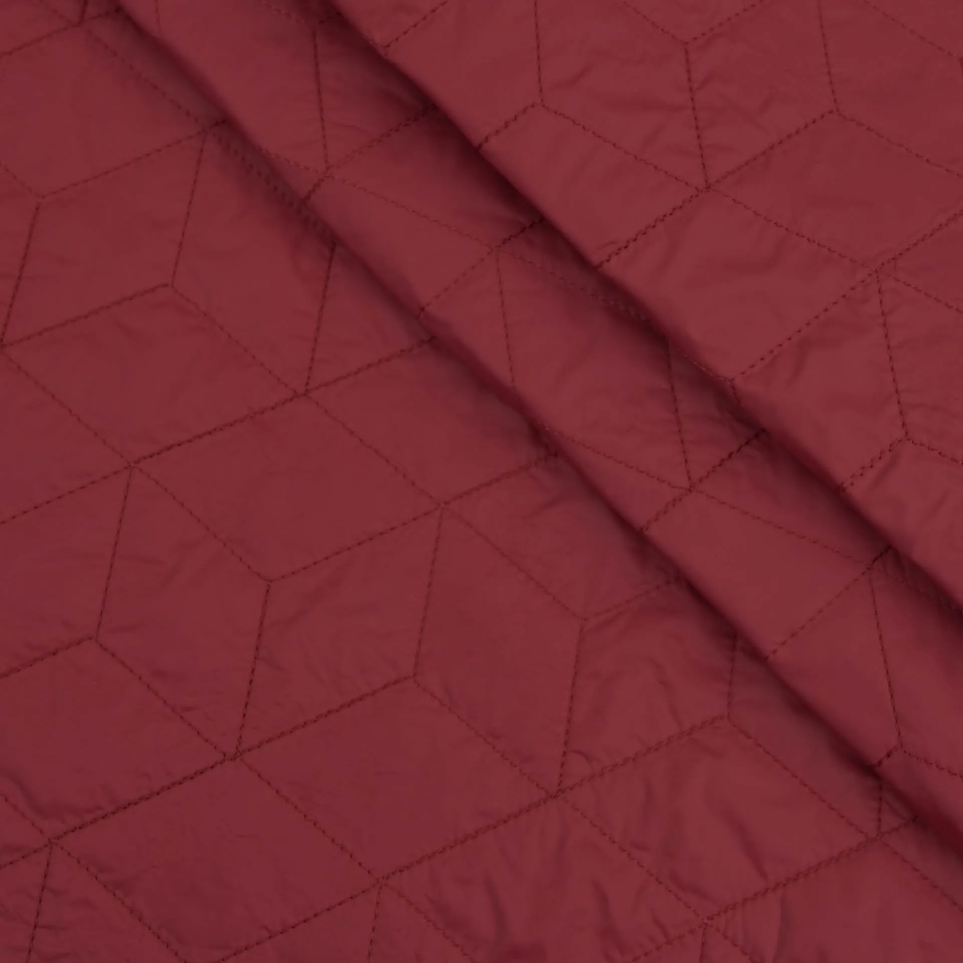 Cherry Red Quilted Fabric 4568