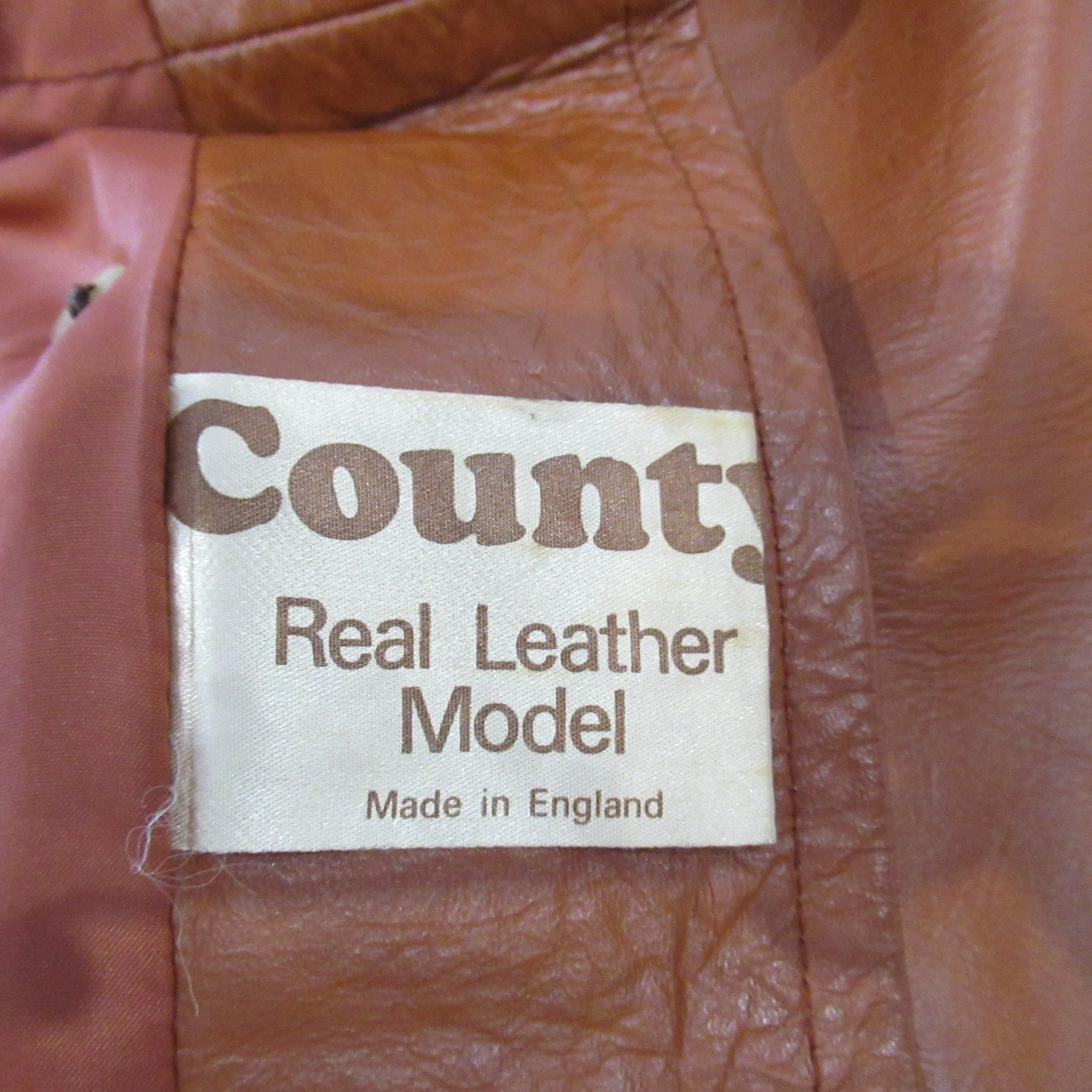 County UK 18 Brown Vintage Leather Trench Coat Womenswear | Preloved