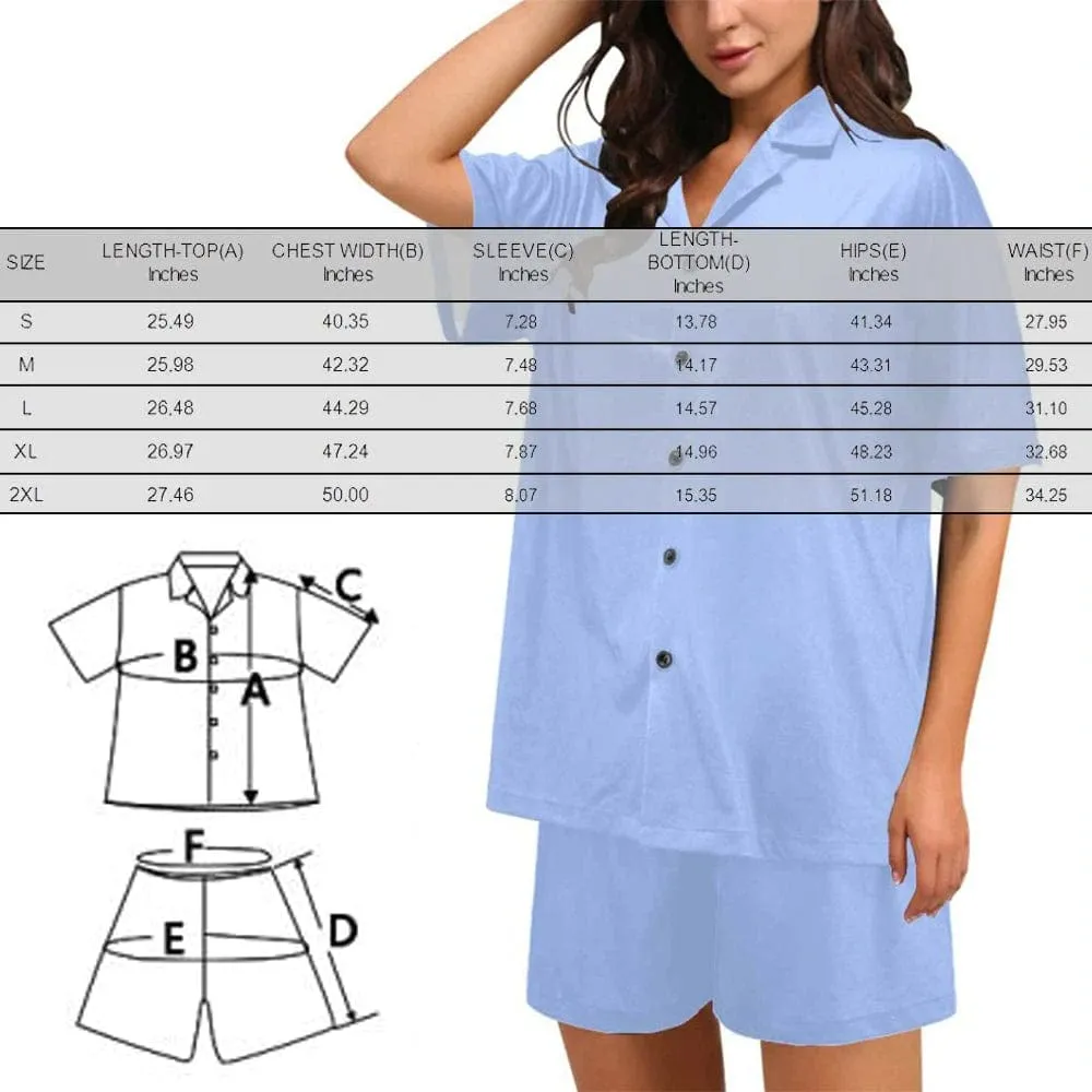 Custom Name Sleepwear Pajamas Personalized Bridesmaid Women's V-Neck Short Pajama Set Bridal Shower Pajamas Bride Pajamas Gift