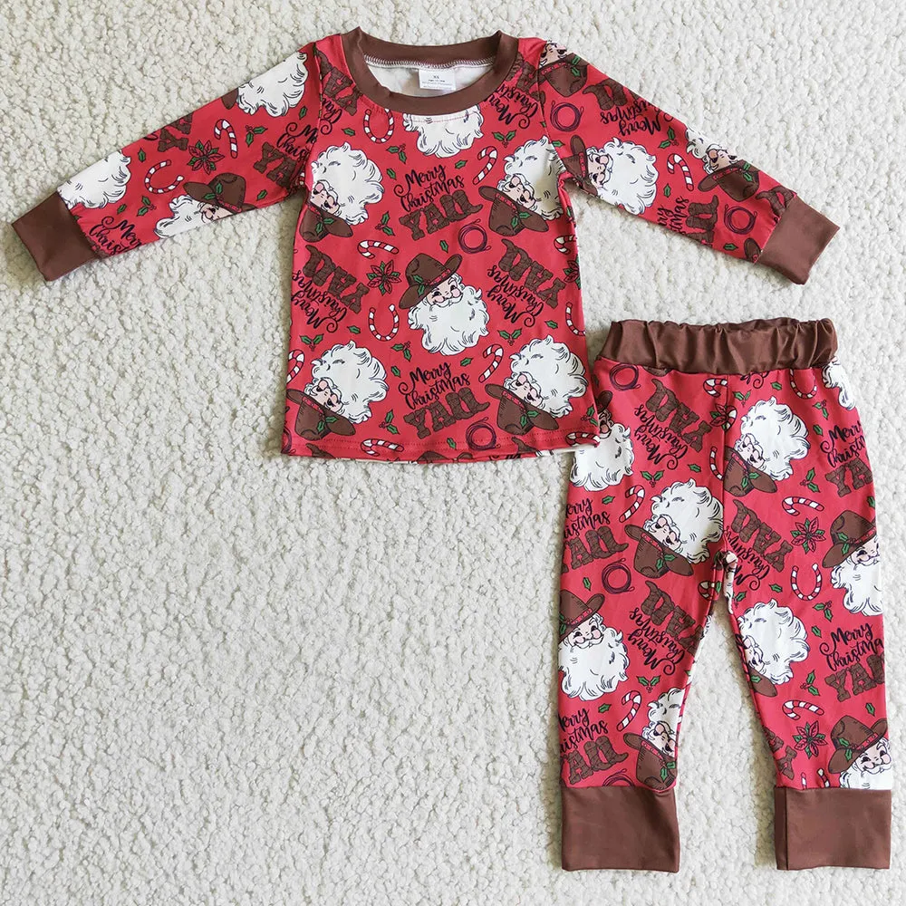 Cute Baby Kids Pajamas Christmas Boys Sleepwear Boutique Pajamas Set BLP0120