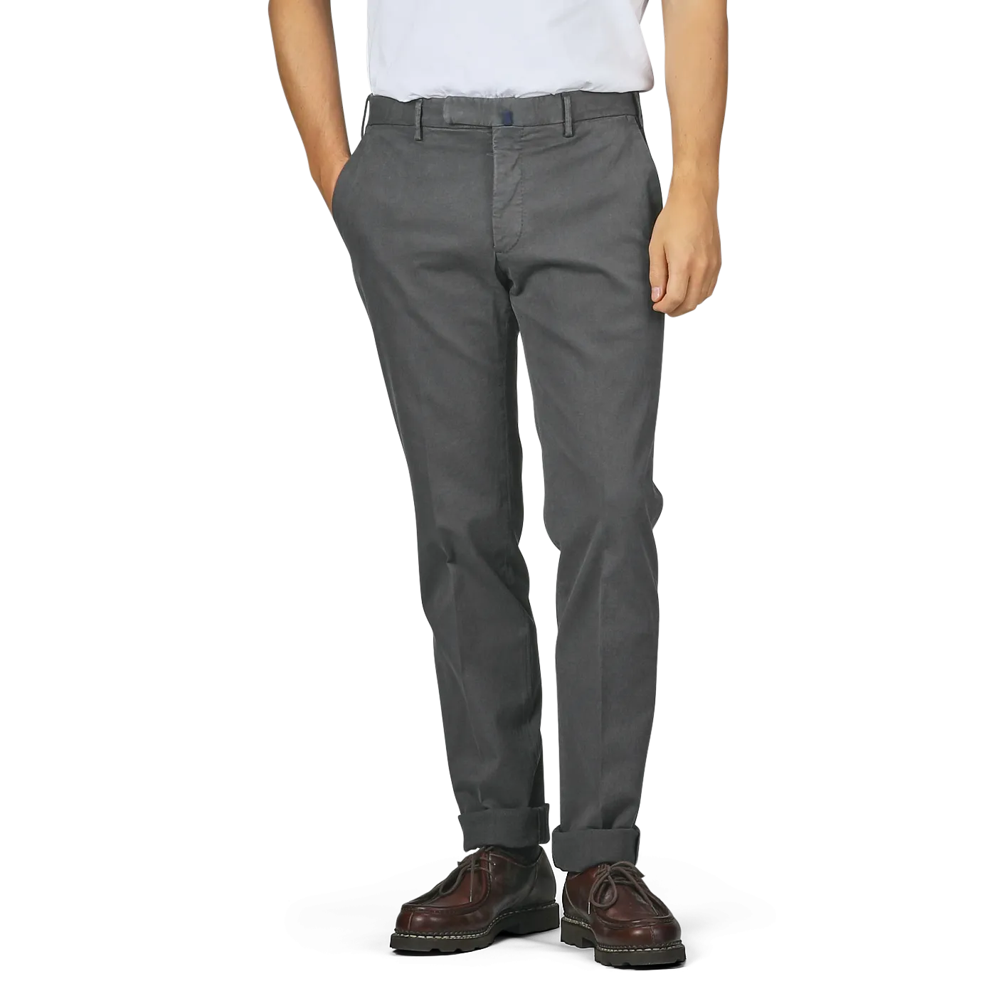 Dark Grey Cotton Stretch Model 30 Chinos