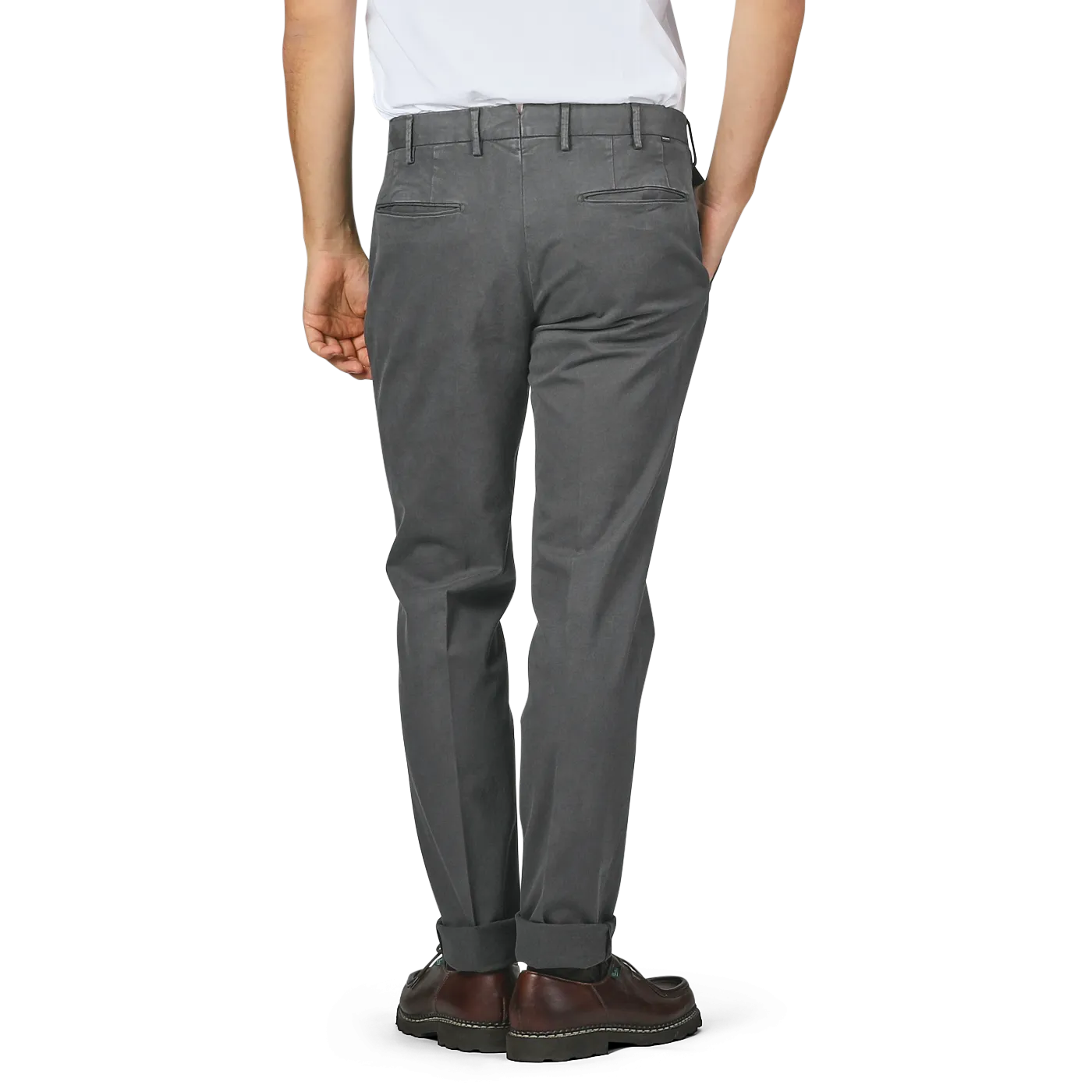 Dark Grey Cotton Stretch Model 30 Chinos