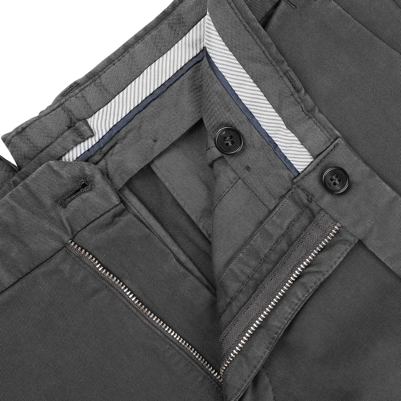 Dark Grey Cotton Stretch Model 30 Chinos