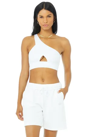 Diagonal Flex Bra - White