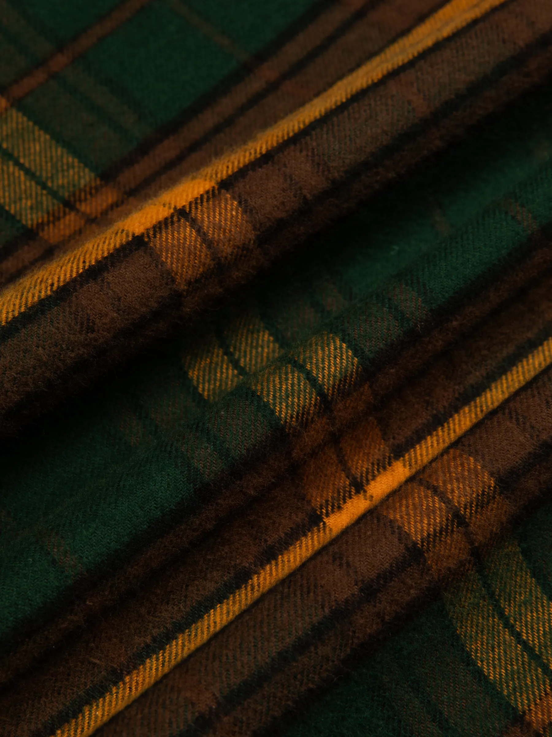 Dirleton Shirt In Pine / Saffron Check Japanese Brushed Plaid