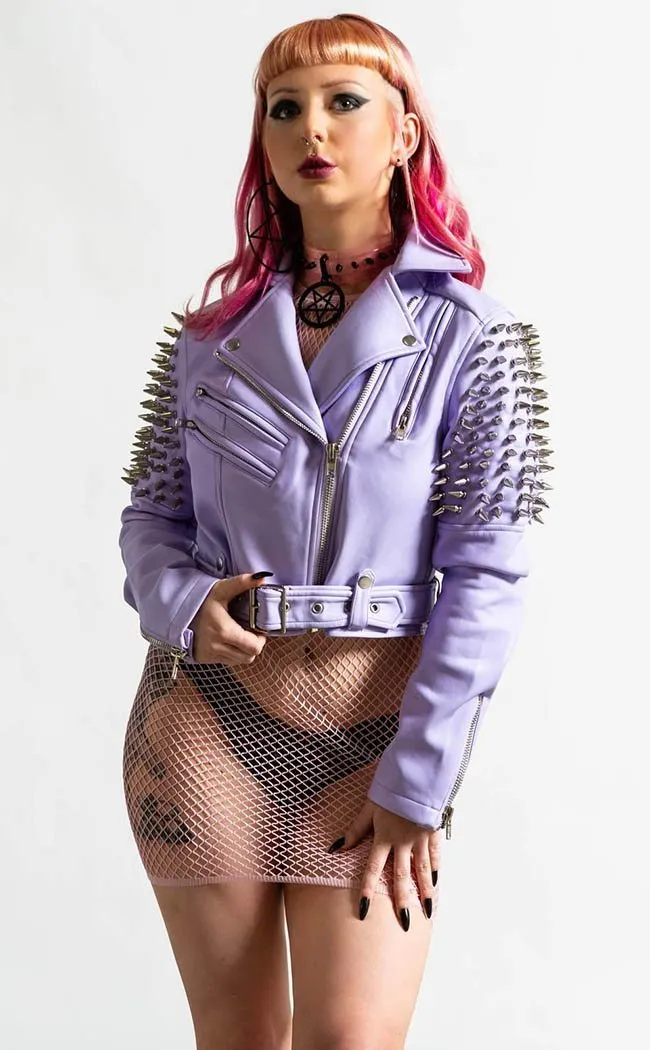 Disharmony Biker Jacket | Lilac