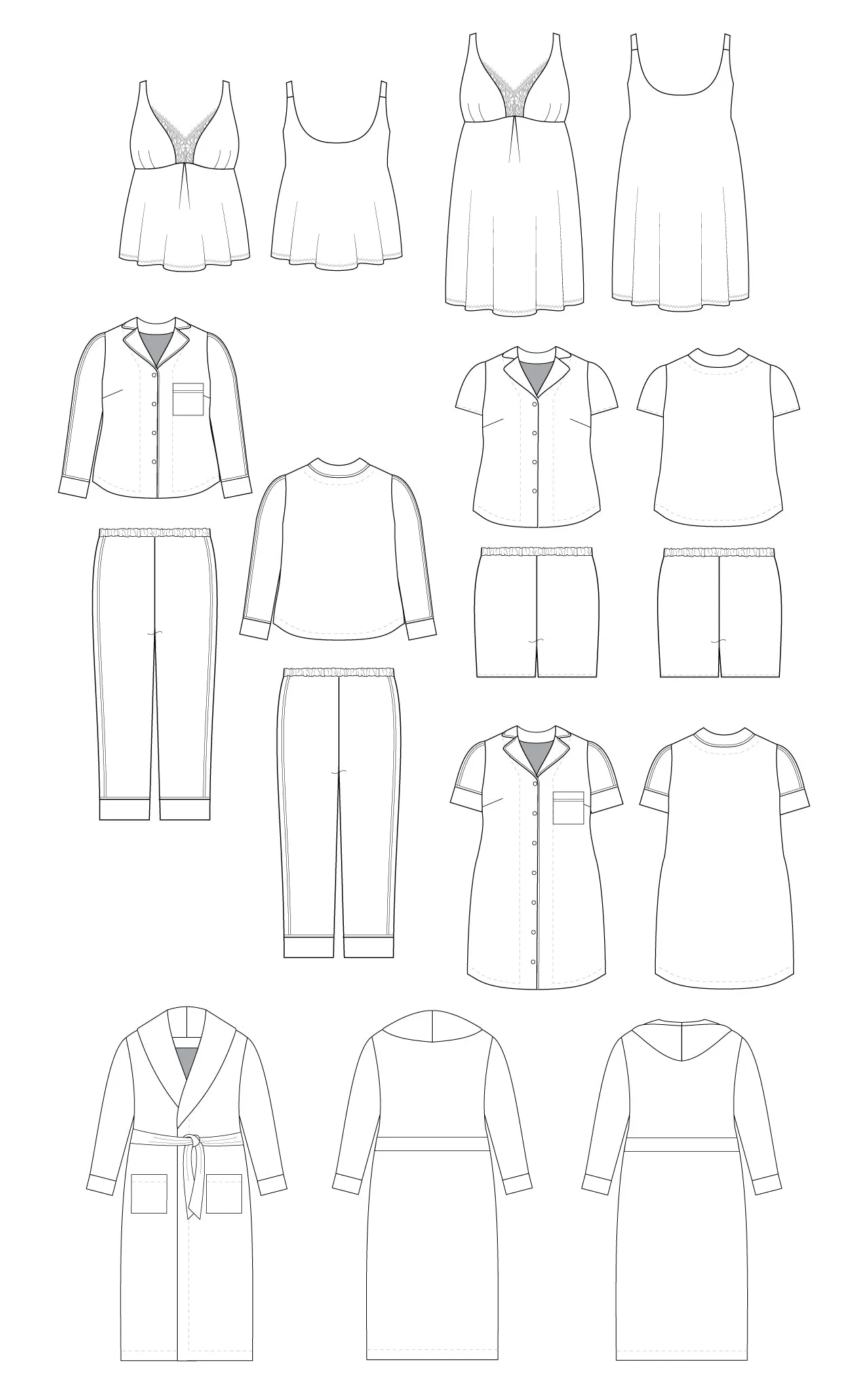 Fiske Sleepwear Set PDF pattern