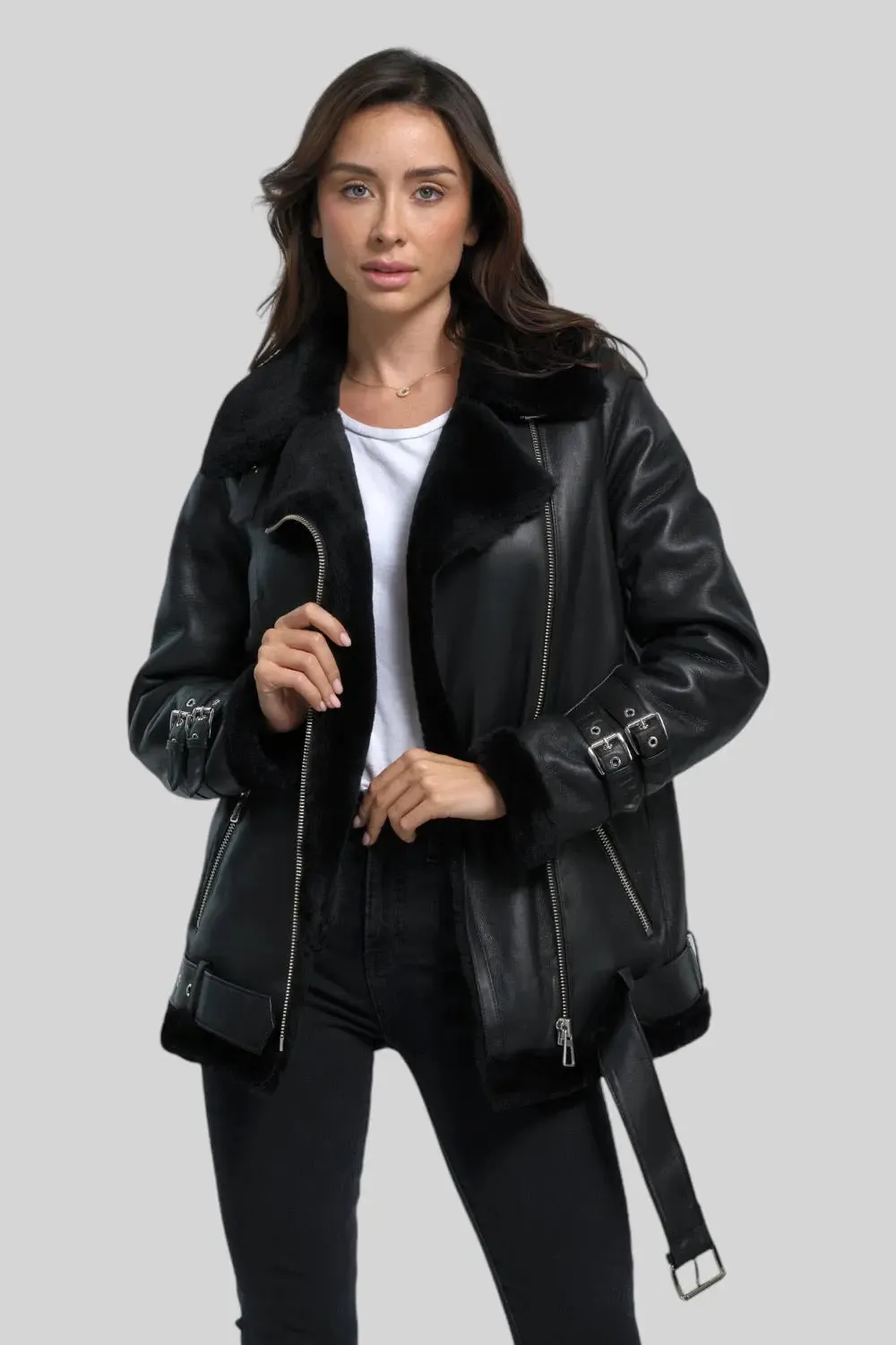 Giulia Sheepskin B-3 Jacket