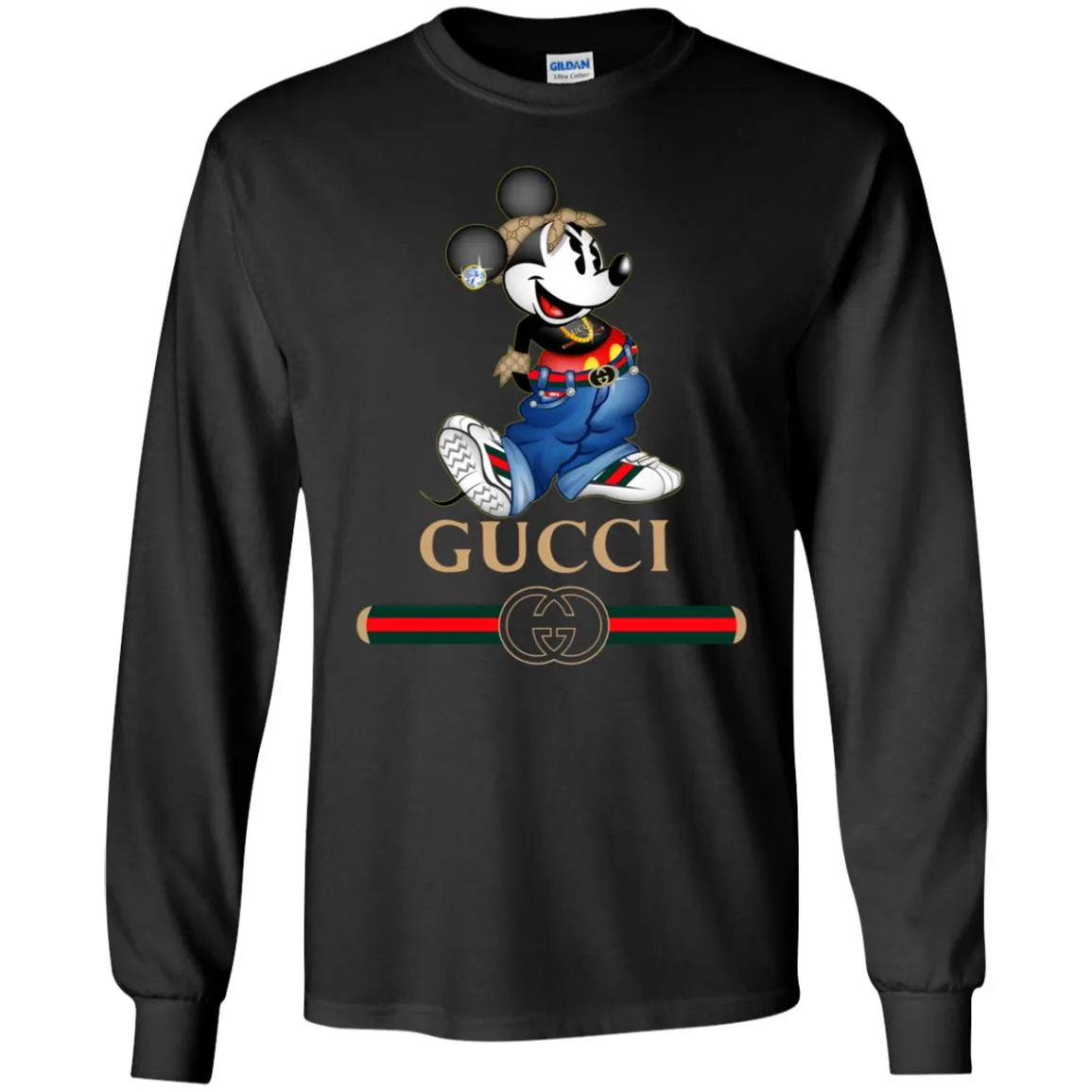 Gucci T-shirt Mouse Mickey Cartoon T-shirt Men Long Sleeve Shirt