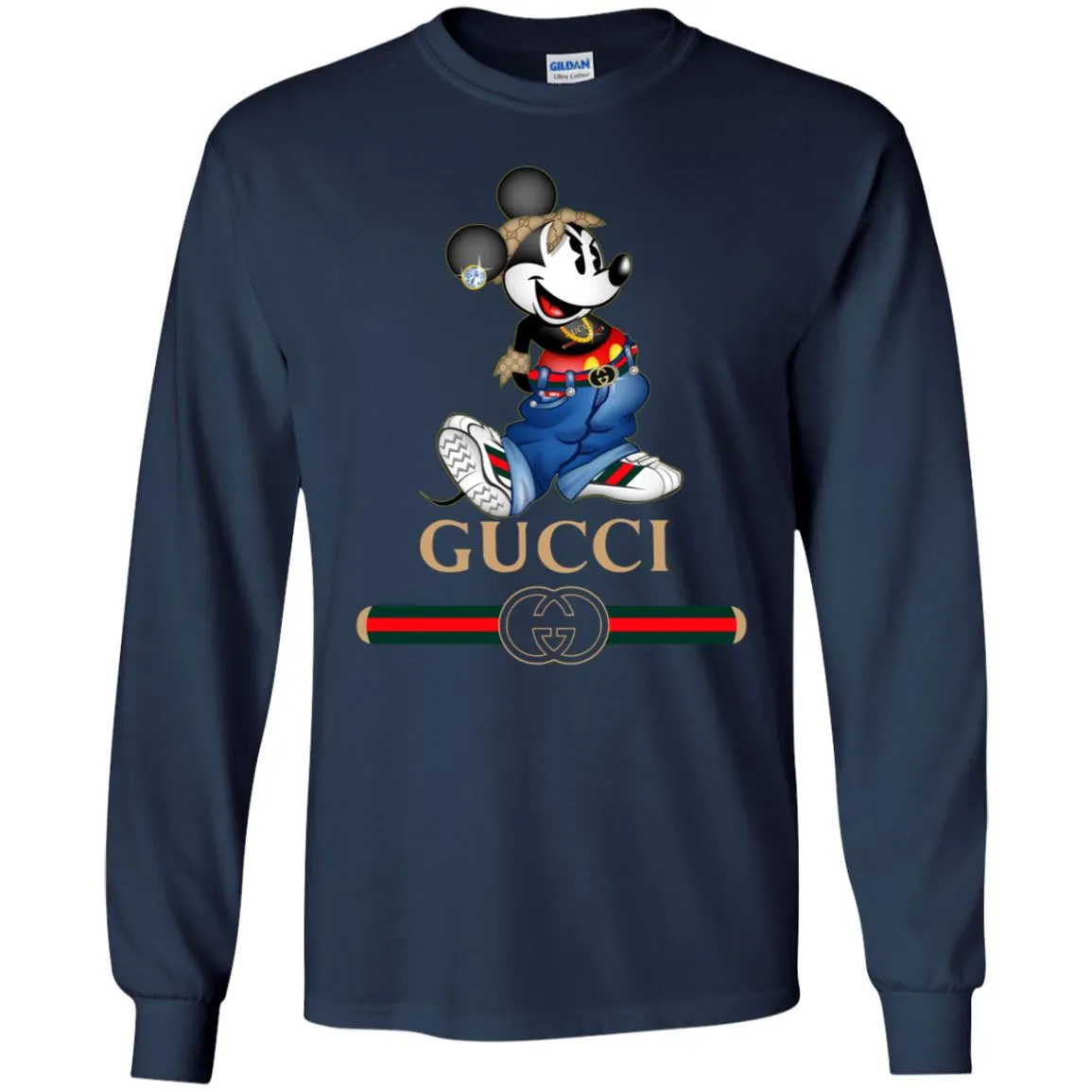 Gucci T-shirt Mouse Mickey Cartoon T-shirt Men Long Sleeve Shirt