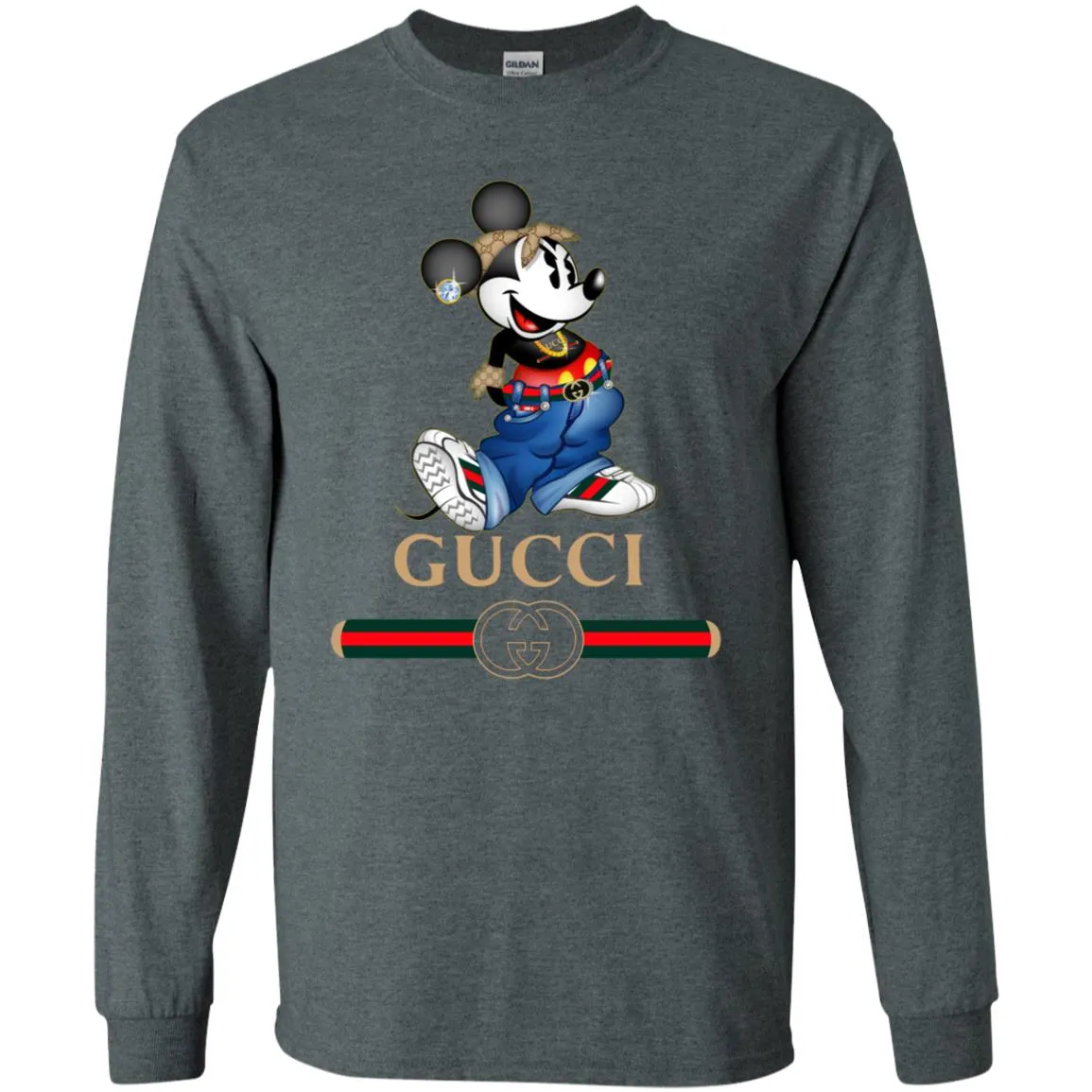 Gucci T-shirt Mouse Mickey Cartoon T-shirt Men Long Sleeve Shirt