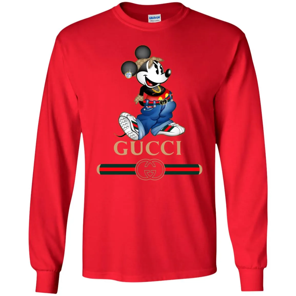 Gucci T-shirt Mouse Mickey Cartoon T-shirt Men Long Sleeve Shirt