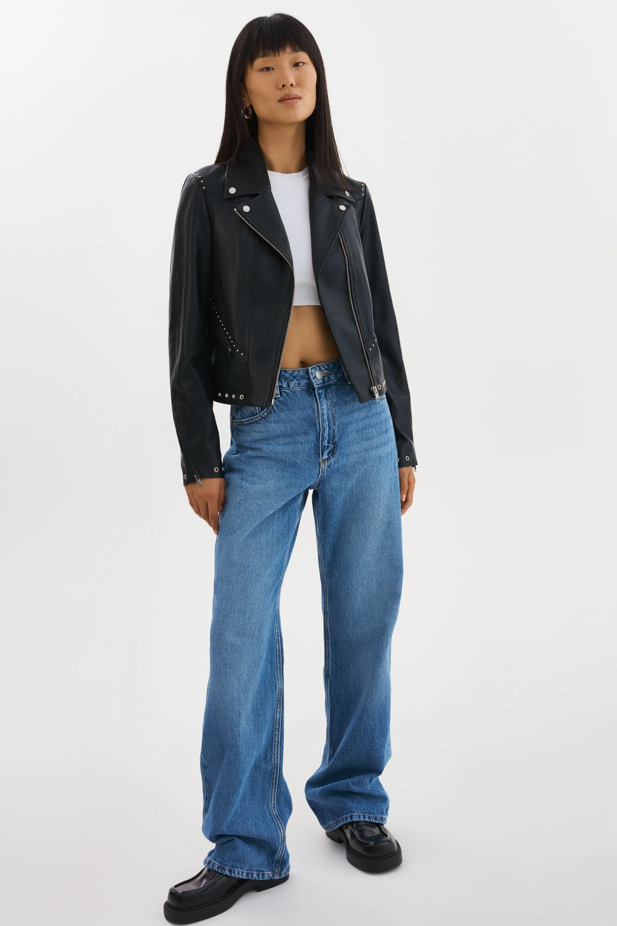 IDETTA | Leather Biker Jacket