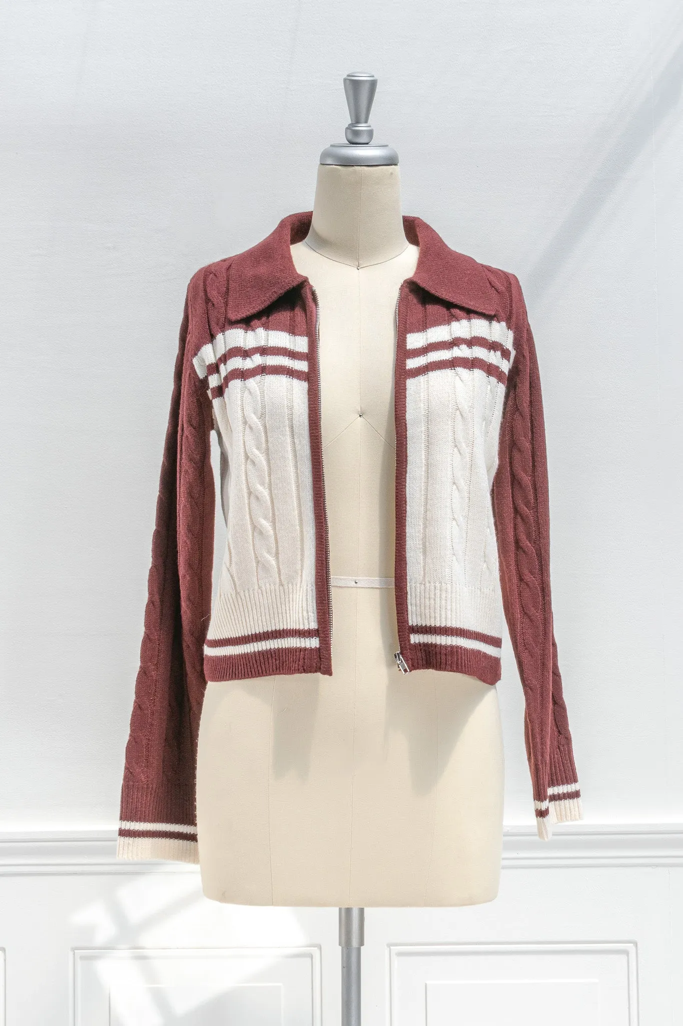 Ivy League Zip Cardigan