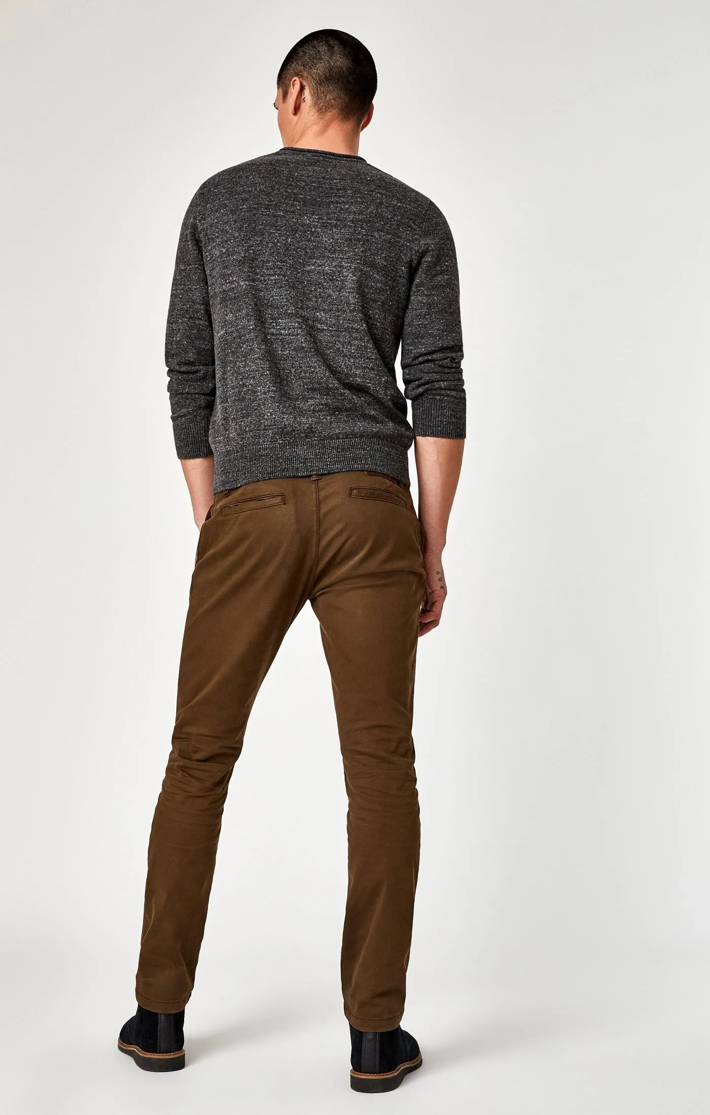 JOHNNY SLIM CHINO IN BROWN TWILL