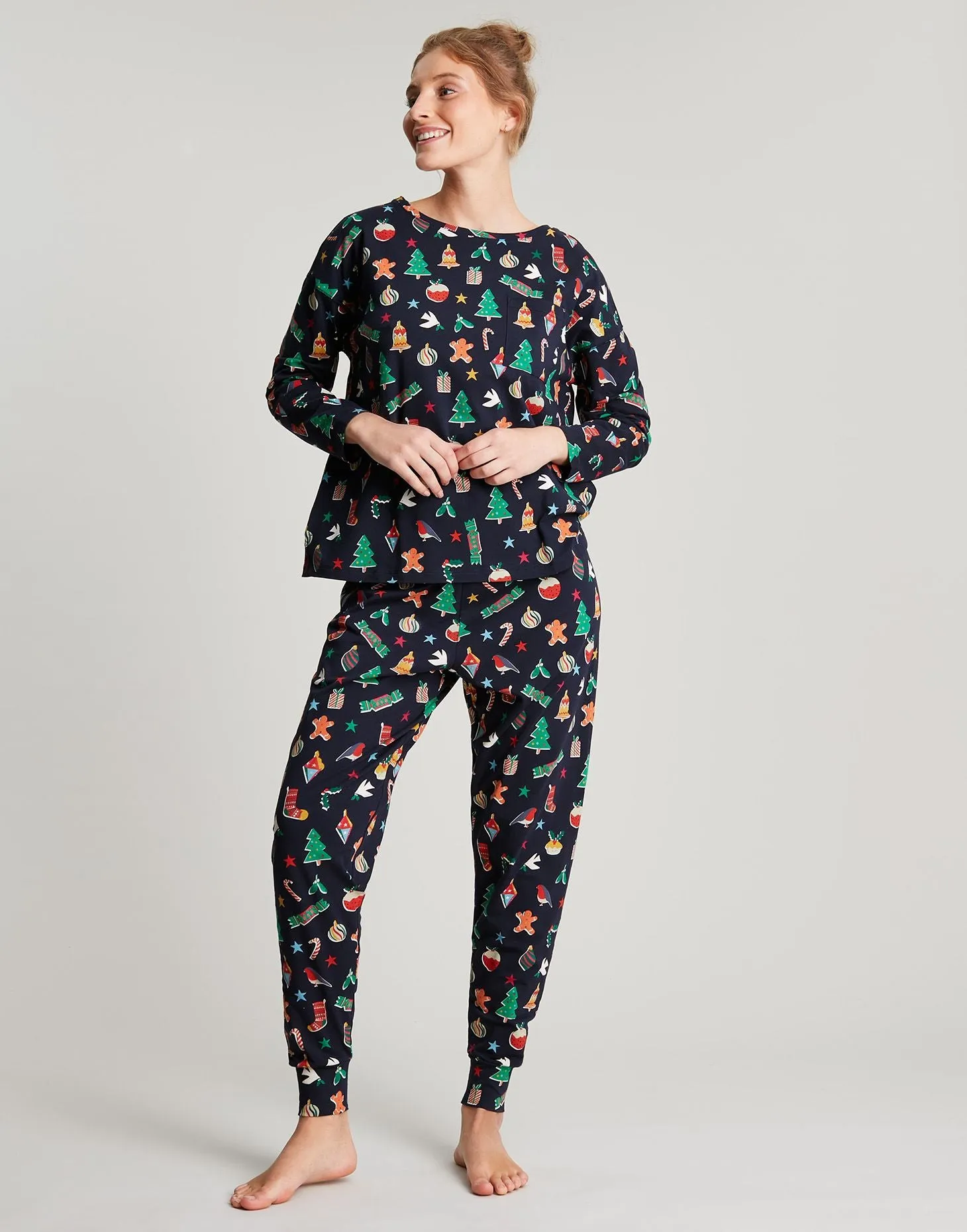 Joules | Dreamley Long Sleeve Jersey Pajama Set | Women's