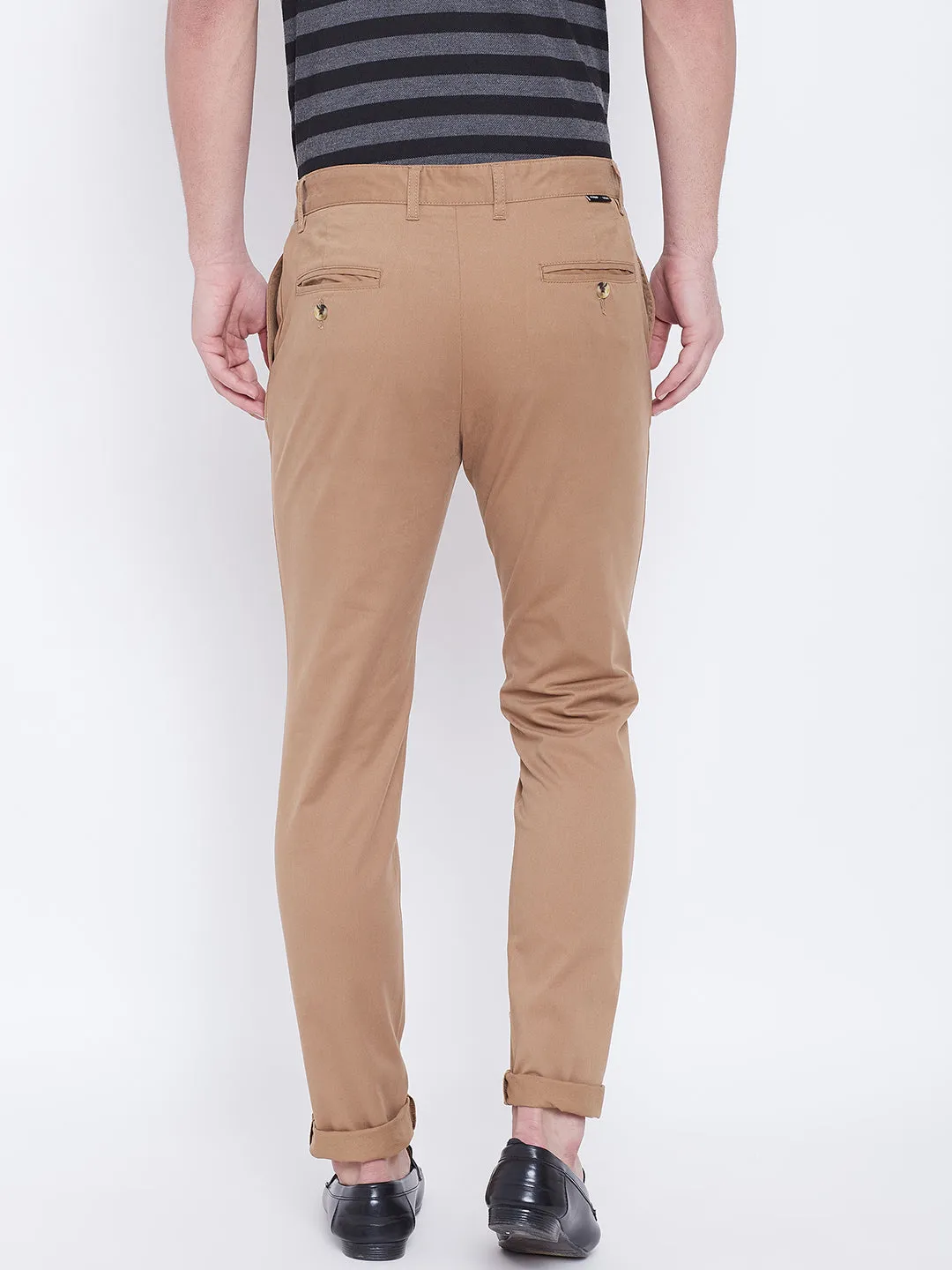 JUMP USA Men Brown Casual Slim Fit Trousers