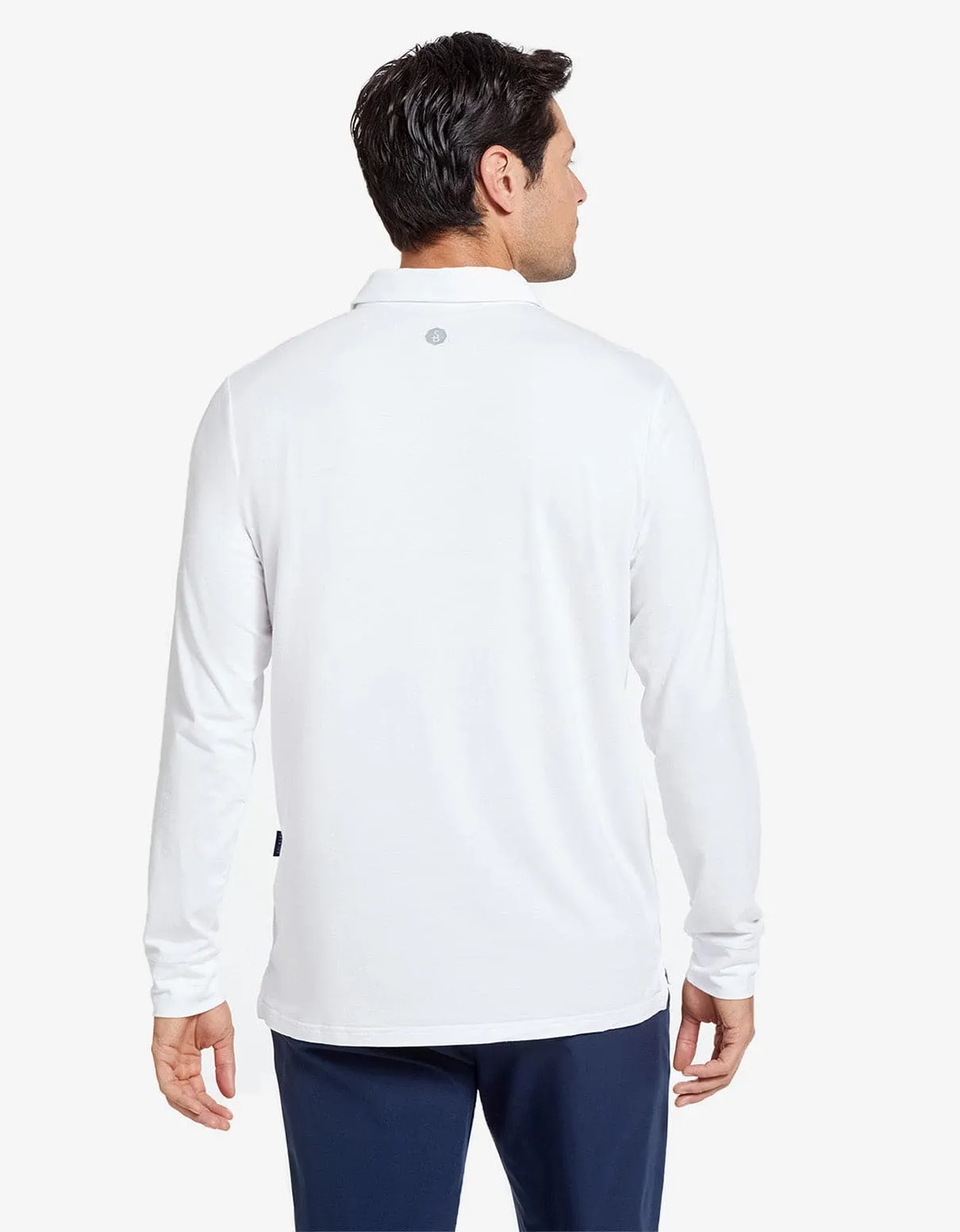 Long Sleeve Relaxed Fit Polo with Cuff UPF 50  Sensitive Collection