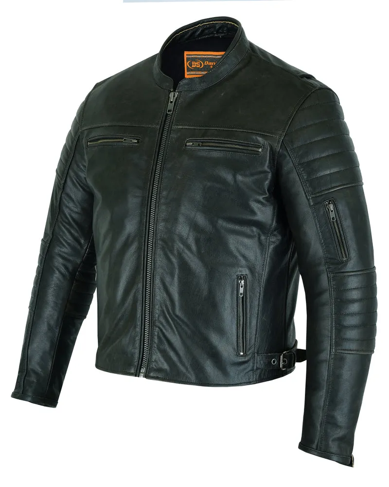 Men's Modern Crossover Scooter Jacket - Gunmetal Brown