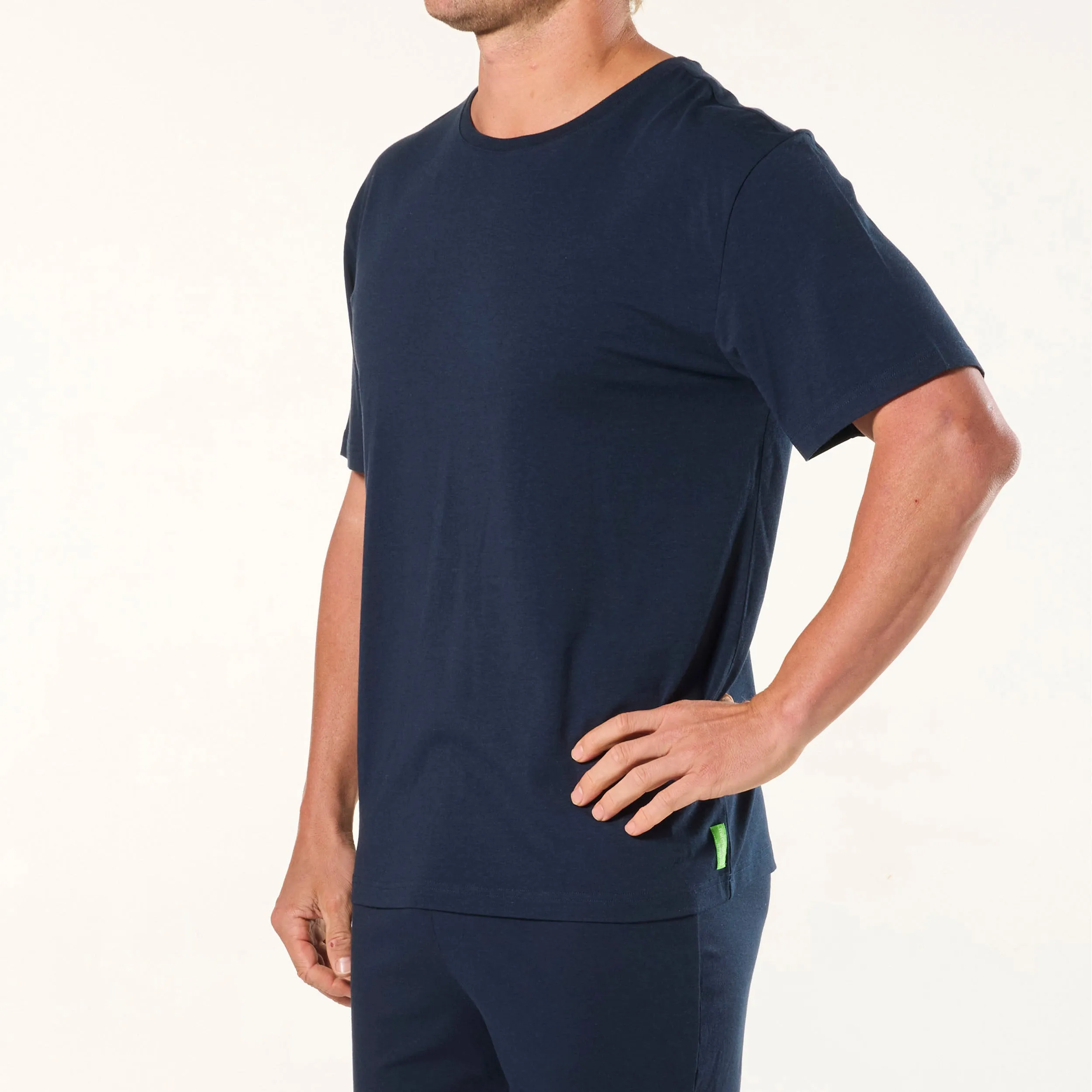 Men's Soft Bamboo Crew Neck Sleep Tee - Navy