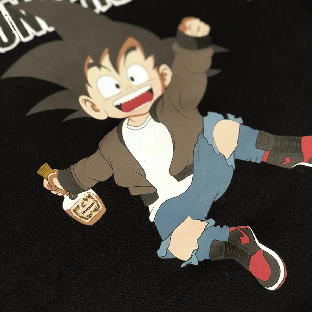 Misunderstood Goku Drop Shoulder Black Pullover Hoodie *Restocked*