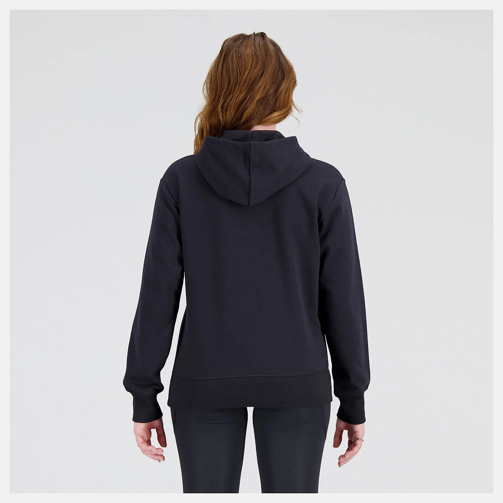 New Balance Essential Stacked Logo French Terry Hoodie - Womens - Black