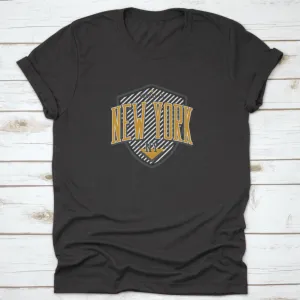 New York, Brooklyn T-Shirt Design With Shield. College League Tee