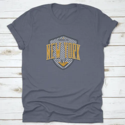 New York, Brooklyn T-Shirt Design With Shield. College League Tee