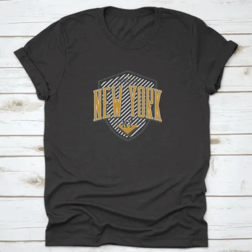 New York, Brooklyn T-Shirt Design With Shield. College League Tee