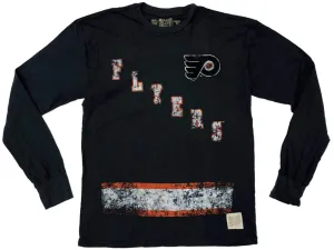 Philadelphia Flyers Retro Brand Gray Vintage Long Sleeve Soft Cotton T-Shirt