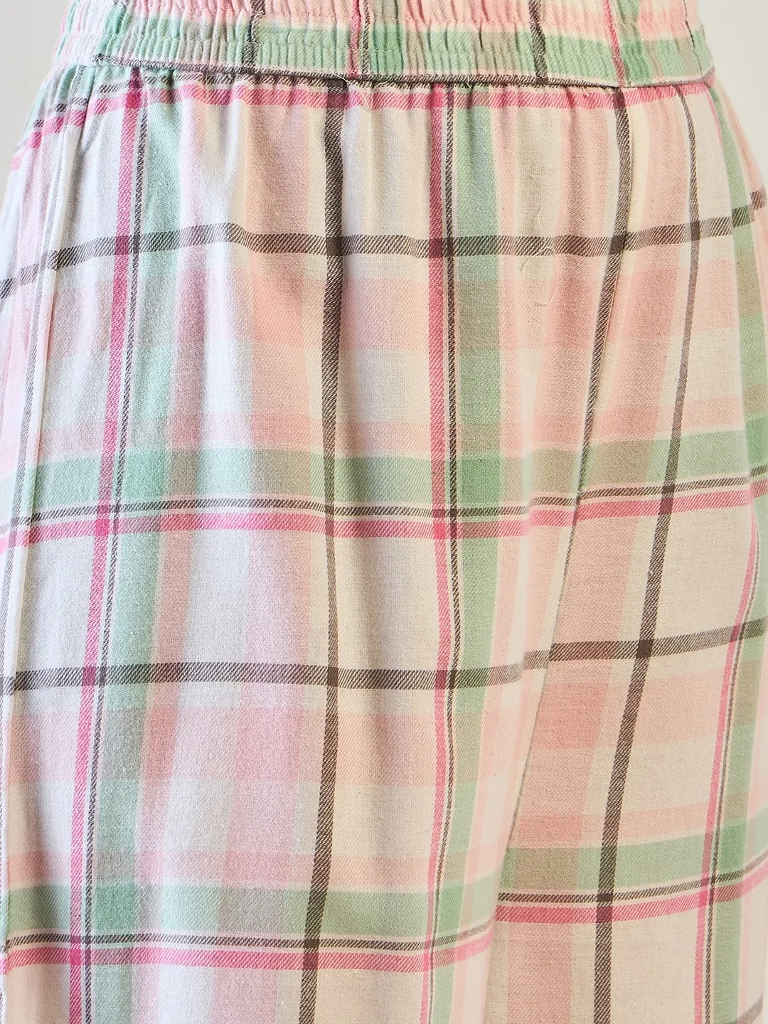 Pink and Green Plaid Loungewear