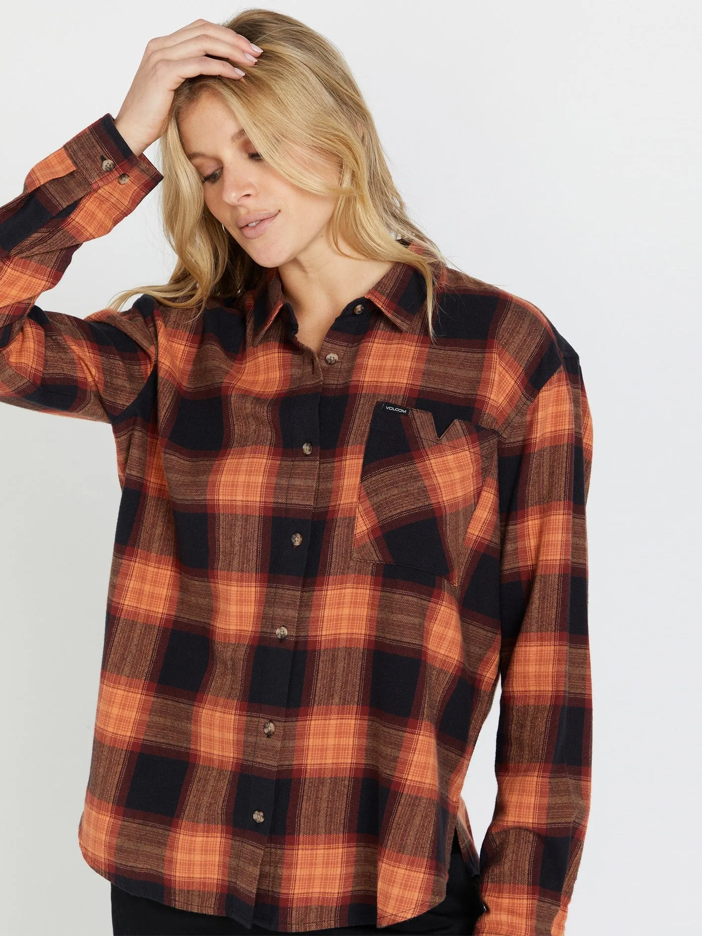 Plaid To Meet U Long Sleeve Shirt - Black